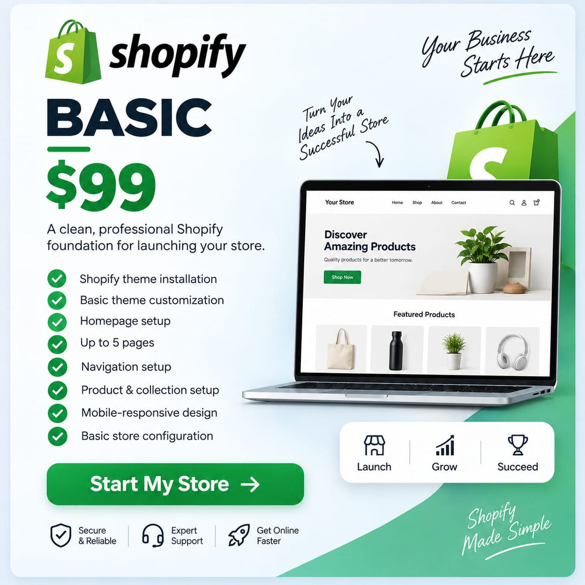 SHOPIFY STORE DESIGNING  BASIC