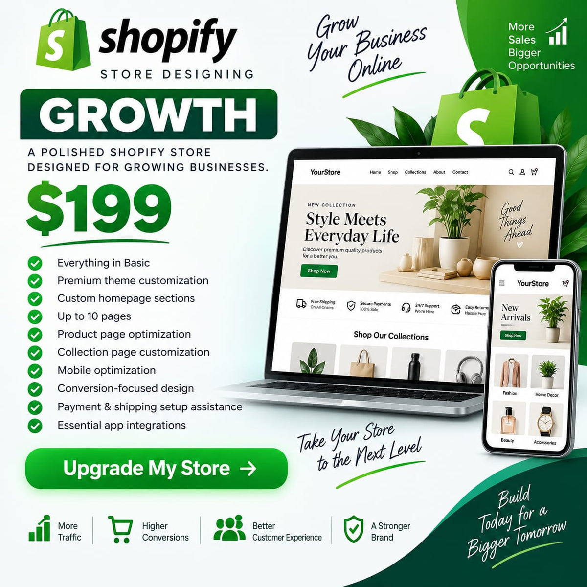 SHOPIFY STORE DESIGNING GROWTH